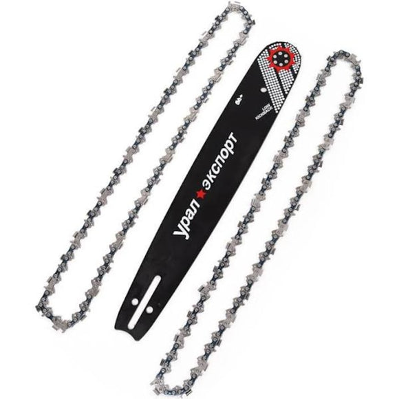 Set Lamă și 2 Lanțuri Drujbă Ural Export - 40 cm / 27.5 Dinți, Pas 3/8"