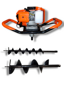 Motoburghiu (Foreza de Pamant) pe Benzină Mainstay, Motor 55 CC, Putere 3CP, Include 2 Burghie (100mm și 200mm)-1