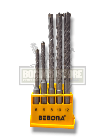 SET 5 Burghie SDS PLUS BEBEONA (5, 6, 8, 10, 12 mm) – Pentru Beton