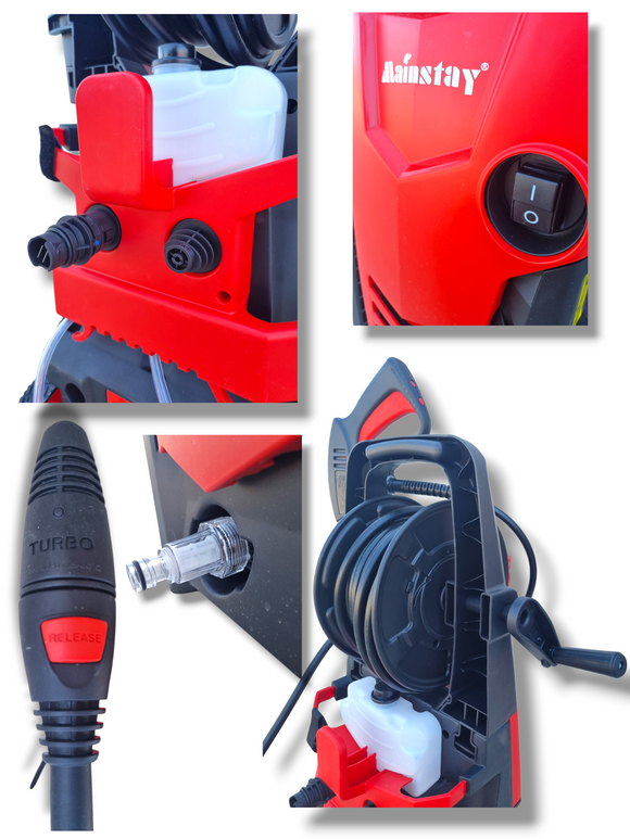 Aparat de Spălat cu Presiune Mainstay HPW-MS2300, Motor Inducție 2300W, 160 BAR, Debit 6.5L/min, Rezervor Detergent