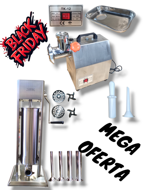 [BLACKFRIDAY] PACHET PROMO: CARNATAR 7L CALITATE SUPERIOARA + MASINA DE TOCAT CARNE MK12 PROFESIONALA