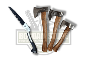 PACHET PROMO: Set 3 topoare + Fierastrau pliabil