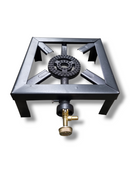 Pirostrie Gaz din Metal cu arzator din Fonta, 4 Picioare, Model Jos-1
