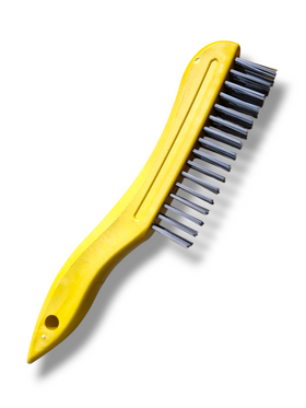 Perie de Sârmă cu Mâner Galben Ergonomic