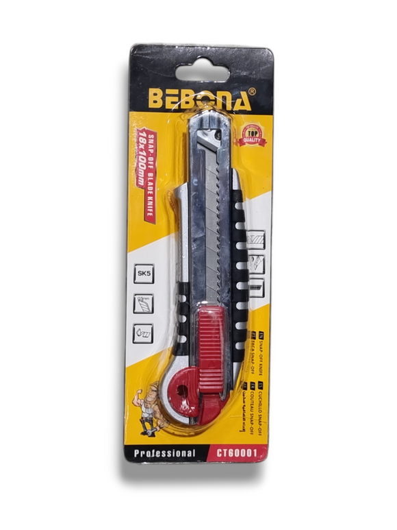 Cutter Bebona 18 x 100mm, Lamă SK5, Corp Ergonomic