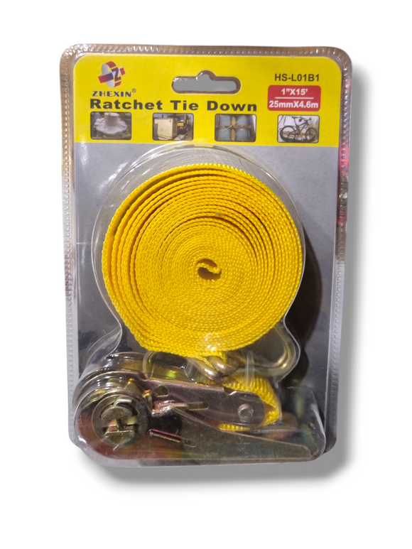 Chingă cu Clichet Galbenă 4.6m x 25mm