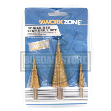 Set de 3 burghie in trepte HSS Titanium
