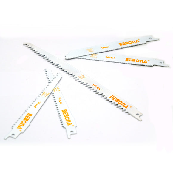 Set 5 panze fierastrau pentru metal si lemn tip sabie, BEBONA