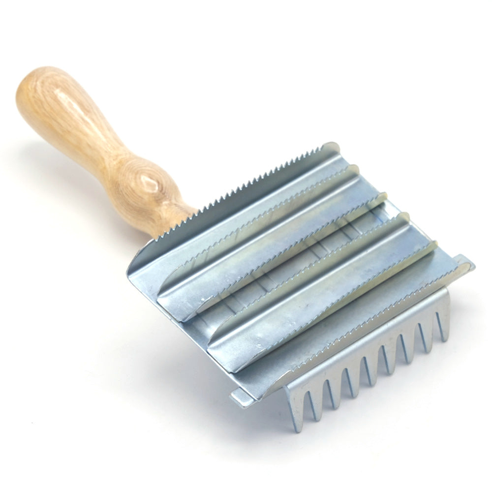 Tesala metalica cu maner din lemn - 0
